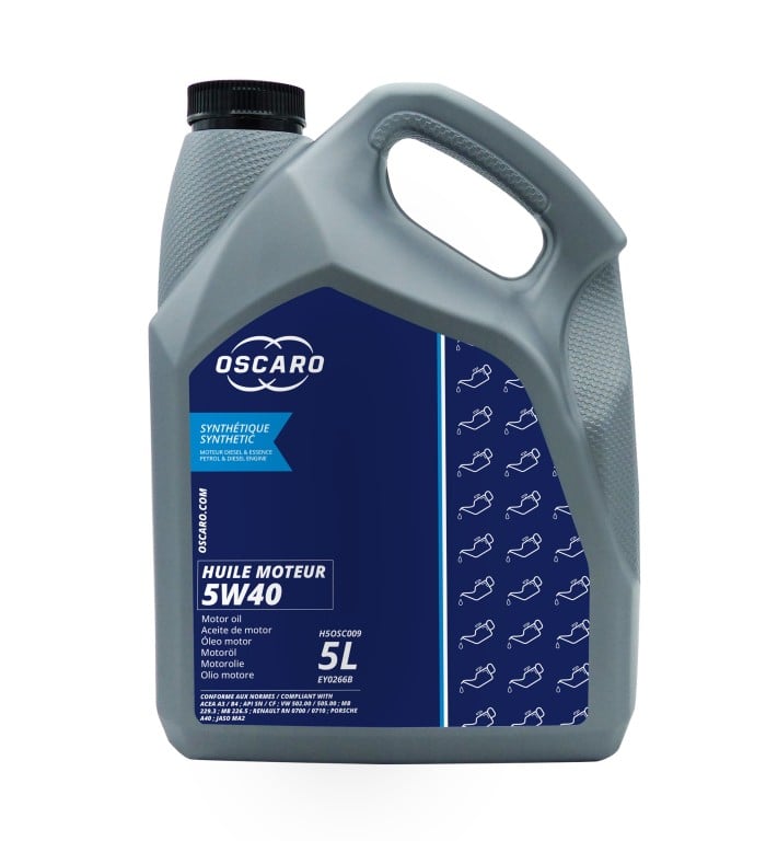 Huile moteur OSCARO 5W-40 5L - ref. H5OSC009